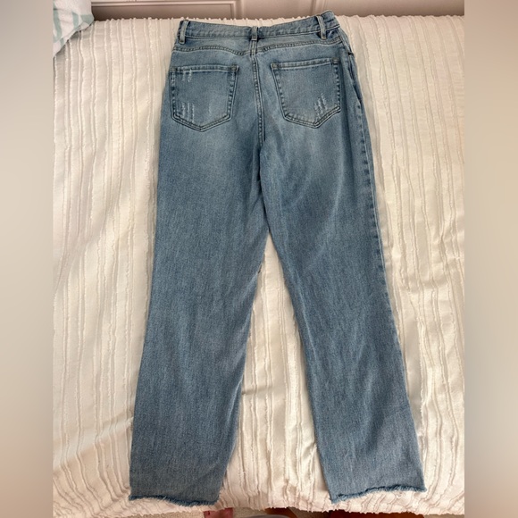 Pacsun High Waisted Straight Leg Distressed Jeans Size 25 - Picture 5 of 8